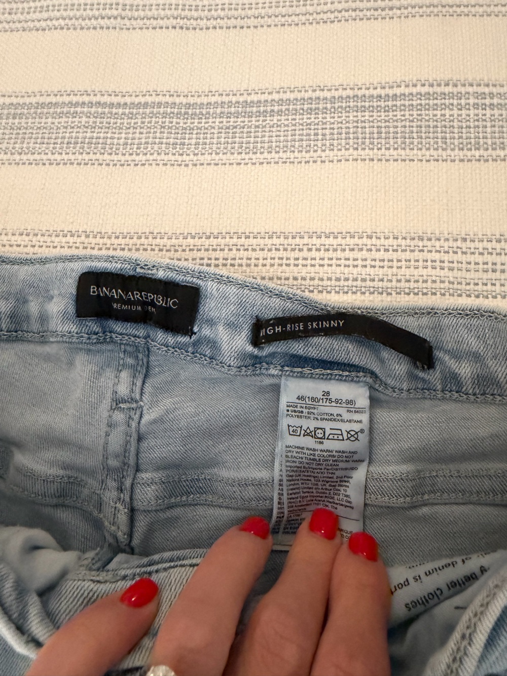 Banana Republic Pale Blue High-Rise Skinny Jeans - Women's